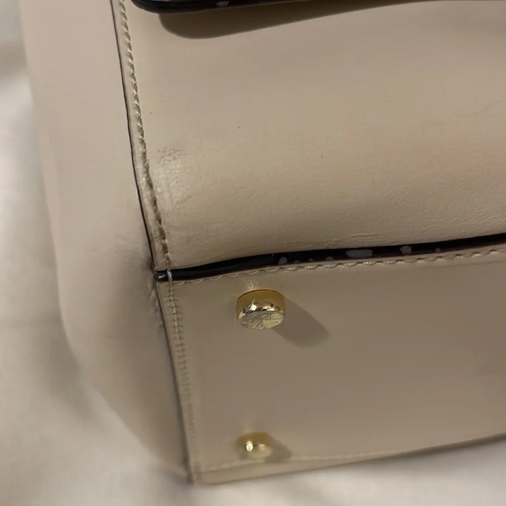 Kate Spade Laurel Magnolia Park Cream Satchel Crossbody Detachable Strap - Picture 13 of 16
